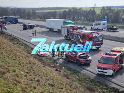 Schwerer Unfall auf der A6 bei Bad Rappenau - 3 Personen verletzt