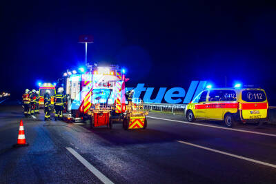 Schwerer Verkehrsunfall auf A10 zwischen Oberkrämer und Kreuz Oranienburg  