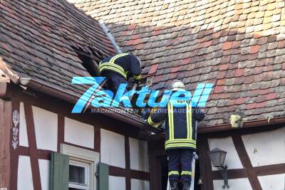 Brand in Fachwerkhaus