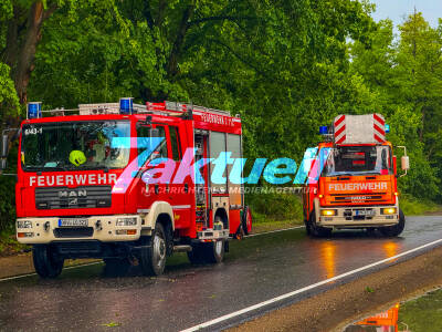 Heftige Unwetter wüten über Brandenburg Zahlreiche Feuerwehren im Einsatz