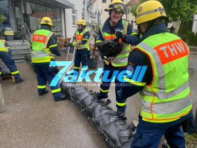 THW-Kräfte im Einsatz beim Hochwasser in Süddeutschland